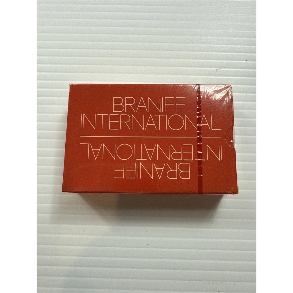 Braniff Airlines Playing Cards - Orange - SEALED